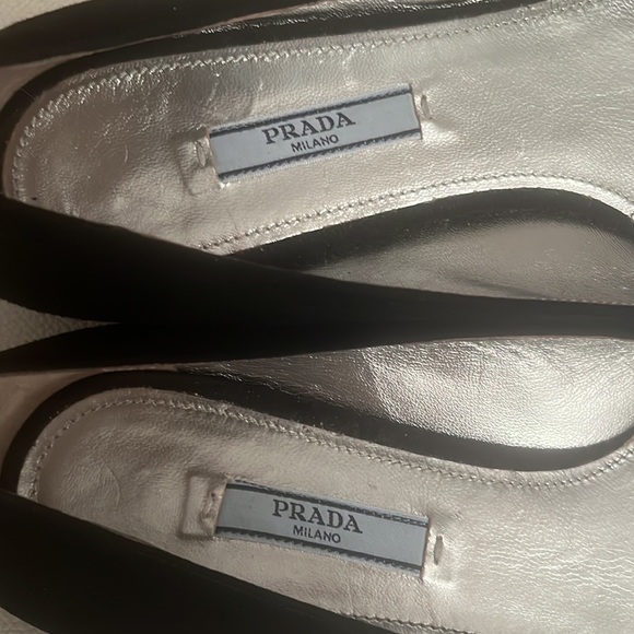 Prada Suede Flats With Rhinestone Buckle - Picture 8 of 12